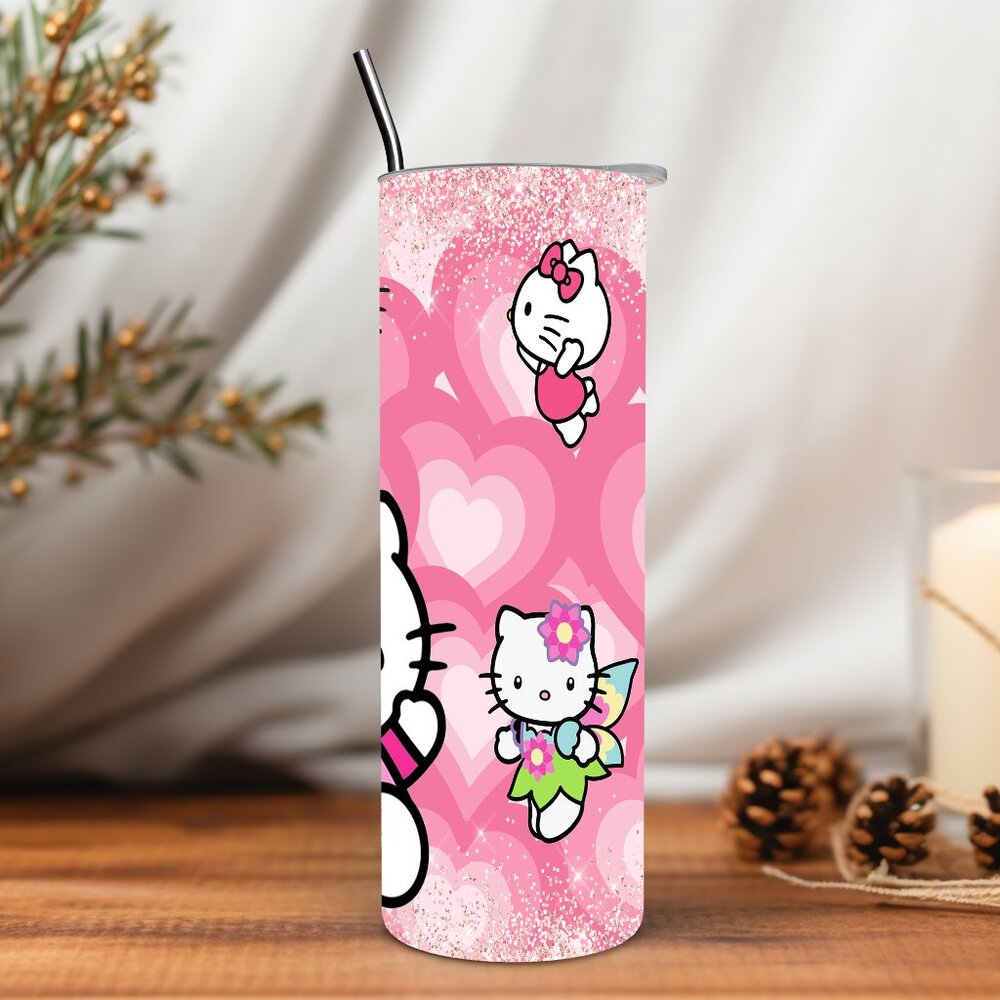 Hello Kitty Pink Hearts 20 oz Tumbler - Picture 5 of 5